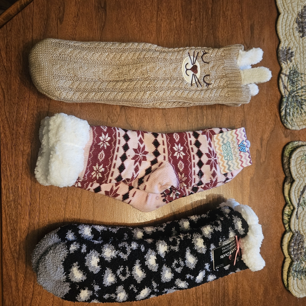 Cuddl Duds Cozy Animal and Patterned Socks Trio